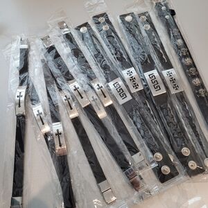 NEW bulk 11 x Leather Studded studs Bracelet Strap wholesale